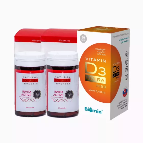 Balíček - AKTIVNÍ KLOUBNÍ VÝŽIVA IA na 2 měsíce a vitamin D3 ULTRA na 7 měsíců