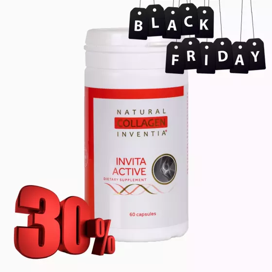 INVITA ACTIVE - lyofilizovaný hydrát živého kolagenu, žraločí chrupavka, chondroitin, glukosamin, kyselina boswellová a hyaluronová (60 kapslí)