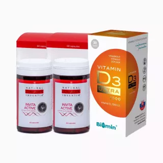 Balíček - AKTIVNÍ KLOUBNÍ VÝŽIVA IA na 2 měsíce a vitamin D3 ULTRA na 7 měsíců obsahuje: