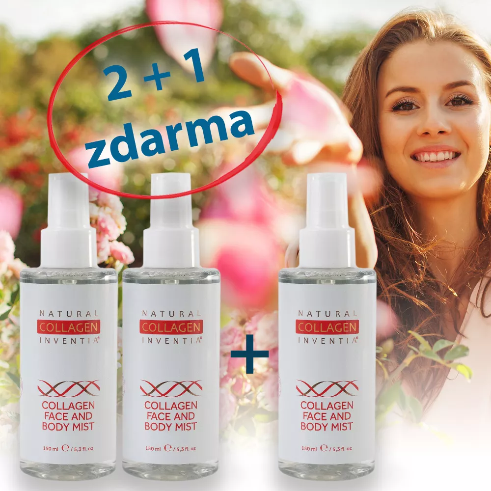Balíček 2+1 ZDARMA - „Živá voda“ - Kolagenový sprej na OBLIČEJ A TĚLO – s živým kolagenem, kyselinou hyaluronovou a výtažky ovoce noni (3x 150 ml)